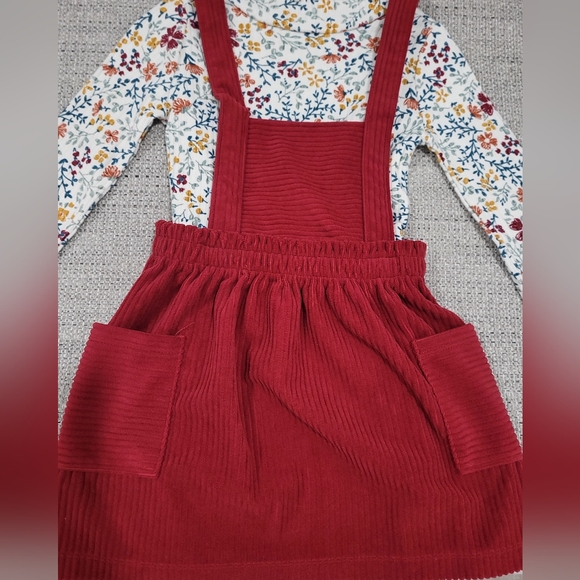 Toddler girl 3t burgundy dress - Picture 2 of 8